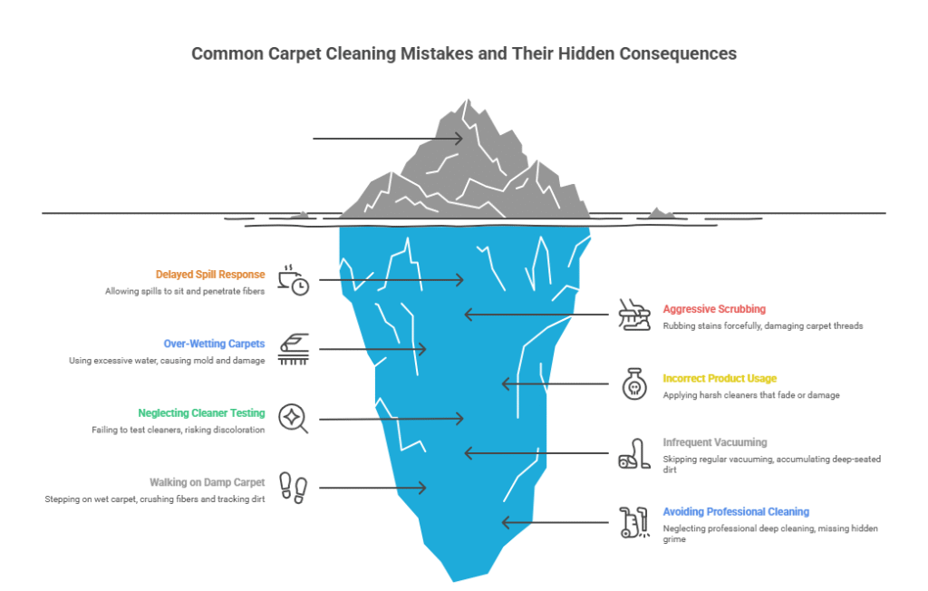 common carpet cleaning mistakes
